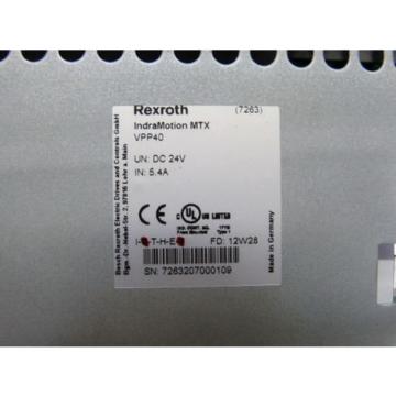 Rexroth VPP40 / VPP40.3BIM-1G0NN-D1D-HN-NN-FW Indracontrol VPP 40 15&#034; Display