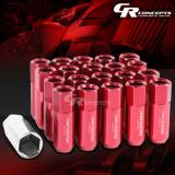 20X RACING RIM EXTENDED ACORN TUNER  WHEEL LOCK LUG NUTS+1X ADAPTER KEY RED