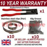 CV BOOT CLAMPS PAIR x10 CV GREASE x10 EAR PLIERS x1 GARAGE TRADE PACK KIT 4.10